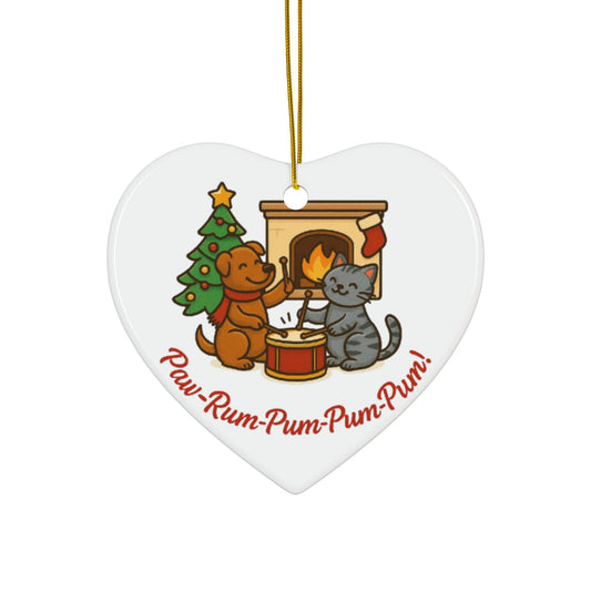 Festive Pet Ornaments - Paw-Rum-Pum-Pum-Pum! 2-Side Print, 1-10 pcs